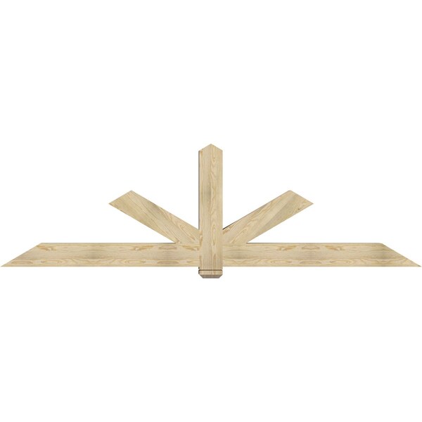 Ekena Millwork Kennewick Rough Sawn Timber Gable Bracket, Douglas Fir, 108"W x 31 1/2"H x 6"D x 6"F, 7/12 Pitch GBW108X31X0606KEN00RDF - main